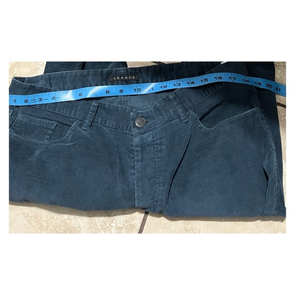 Theory Green Corduroy Haydin Straight Leg Pants inseam 34 - Picture 3 of 6